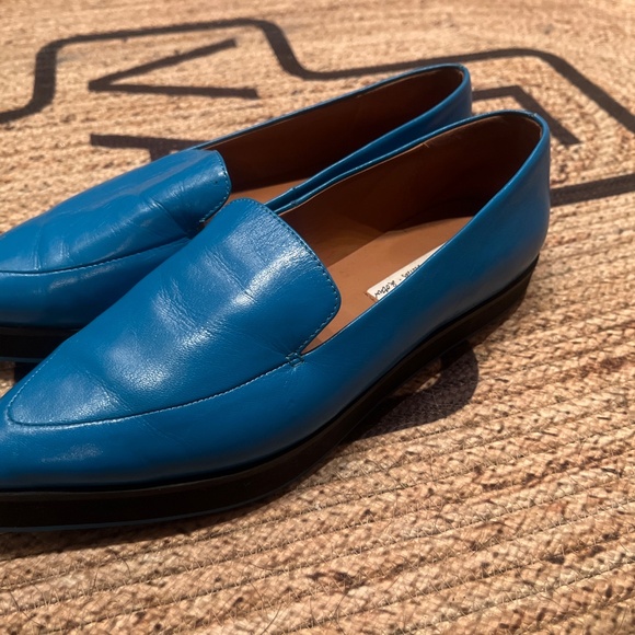 Bright blue slip on pointed loafers-and other stories size 38 - Picture 7 of 8